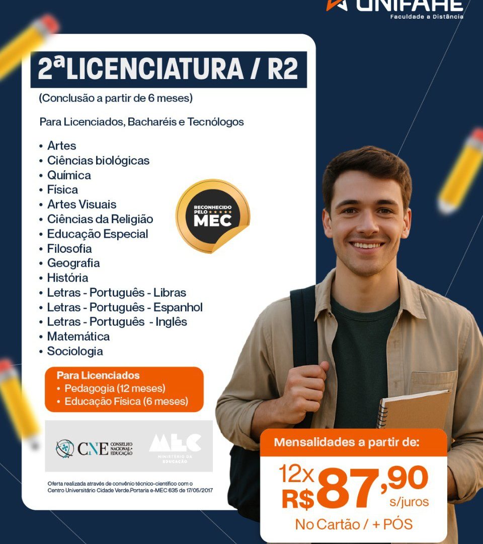 🎓 Garanta sua 2ª Licenciatura com Reconhecimento do MEC!