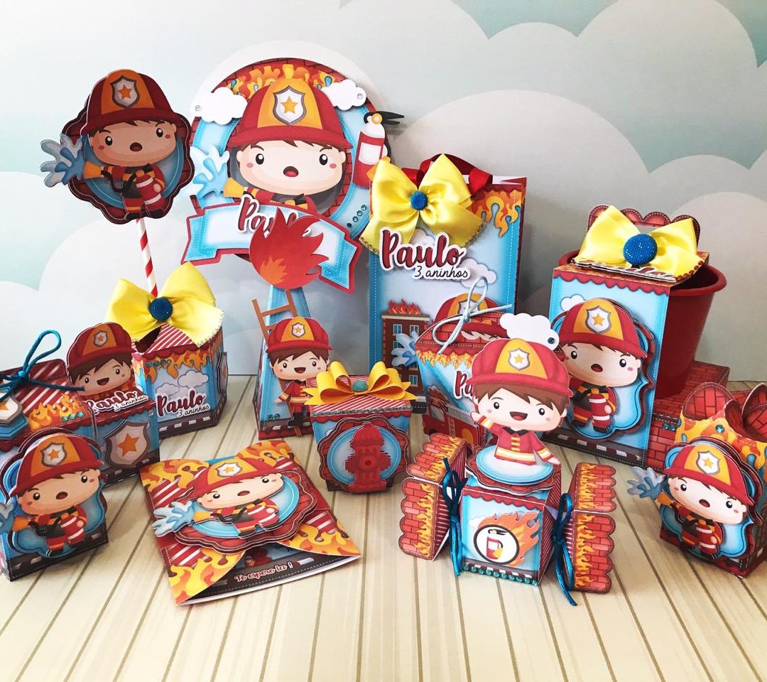 ARQUIVO DIGITAL – KIT PAPELARIA PERSONALIZADA BOMBEIRO
